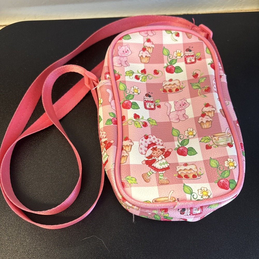 Strawberry Shortcake Crossbody Cell Phone Bag CUTE Hiking Walking Bag